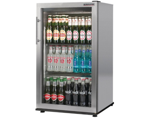 Autonumis RNC00008 Popular Single Door Stainless Steel Bottle Cooler, 87 X 330ml Bottles / 144 X 330ml Cans