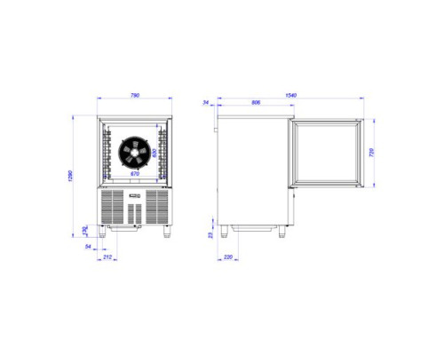 Sterling Pro SP0840BC 8 Grid Single Door Blast Chiller / Freezer, 40kg/24kg