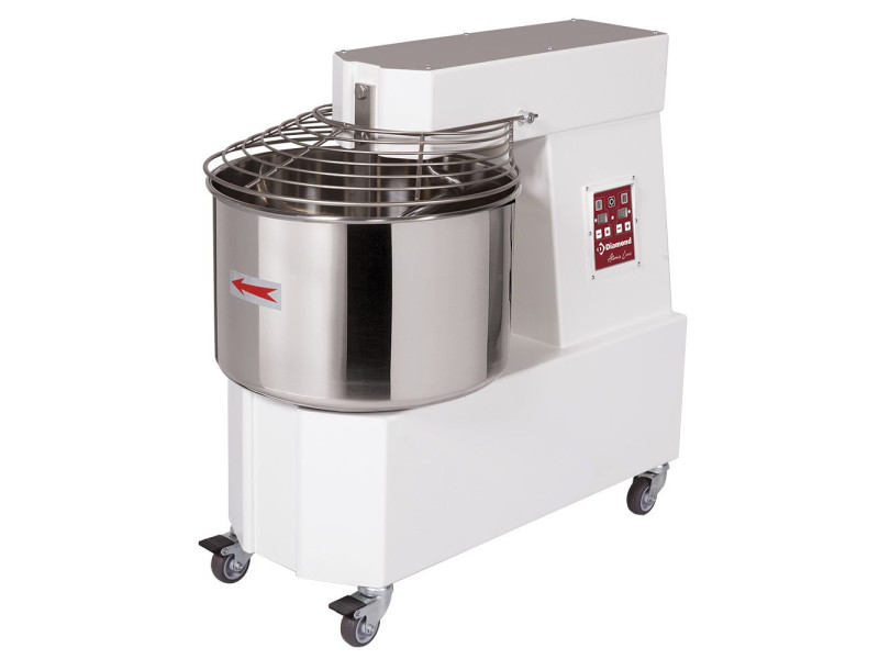 Diamond DH33/T2V Automatic 2 Speed Spiral Mixer on Wheels, 33 Litres