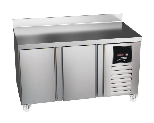 Sterling Pro Green SNI-7-135-20-SB 2 Door Counter Freezer with 100mm Splashback, 290 Litres