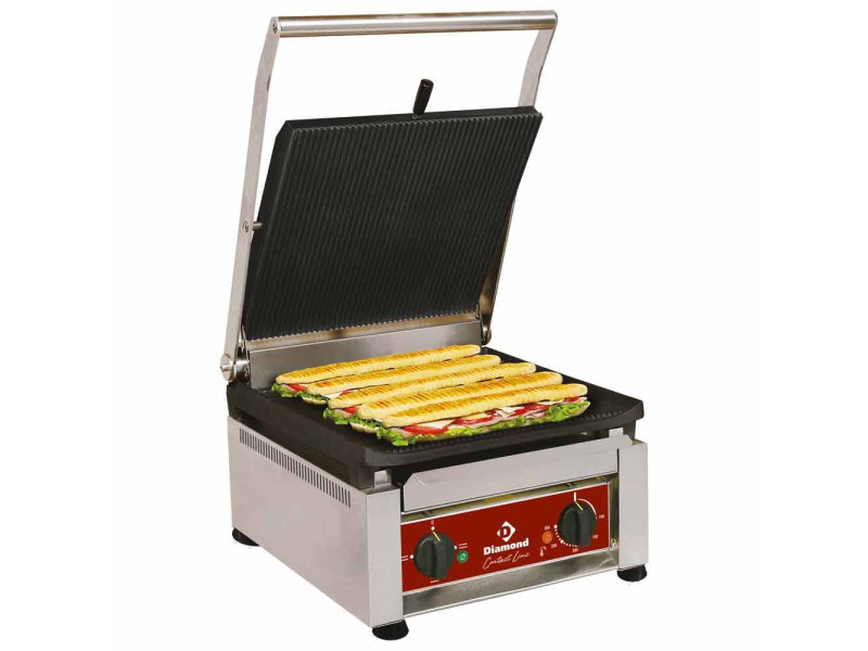 Diamond BIGFOOD/SN High Output Ribbed Contact Grill
