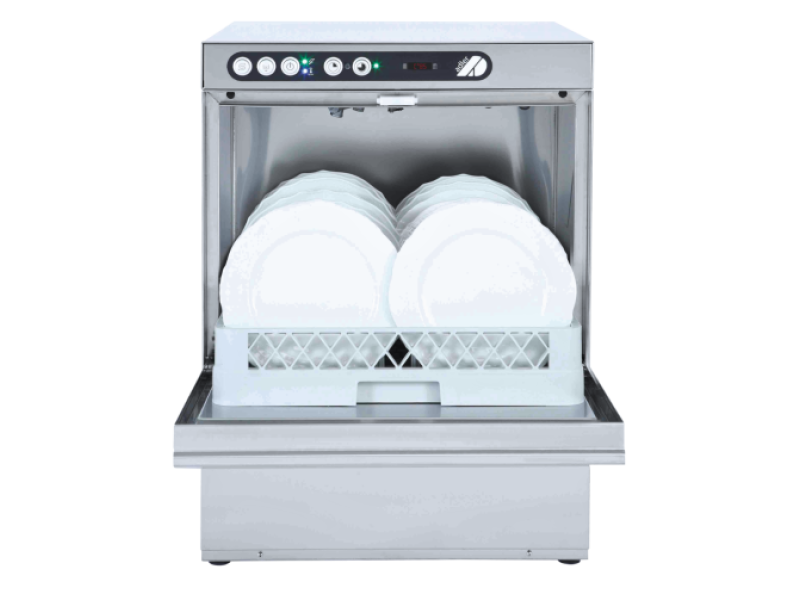 Adler AD50-DPSO 500mm Basket Dishwasher with Chemical Pump, Drain Pump & Water Softener, 18 Plates 
