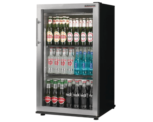Autonumis RNC00002 Popular Single Door Stainless Steel Bottle Cooler, 87 x 330ml Bottles / 144 x 330ml Cans