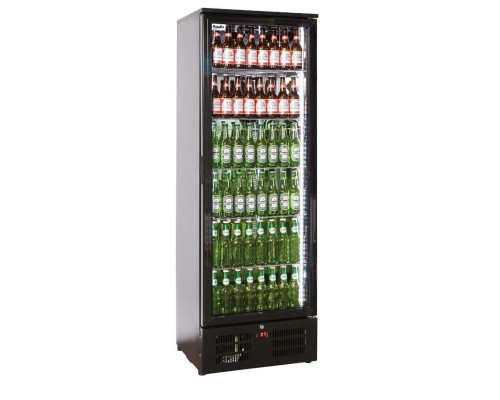 Prodis NT10-HC Hinged Glass Single Door Black Upright Bottle Cooler, 340 Litres