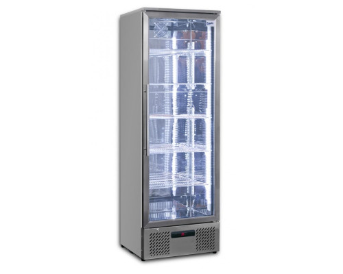 Prodis NT10ST-HC Hinged Glass Single Door Stainless Steel Upright Bottle Cooler, 340 Litres
