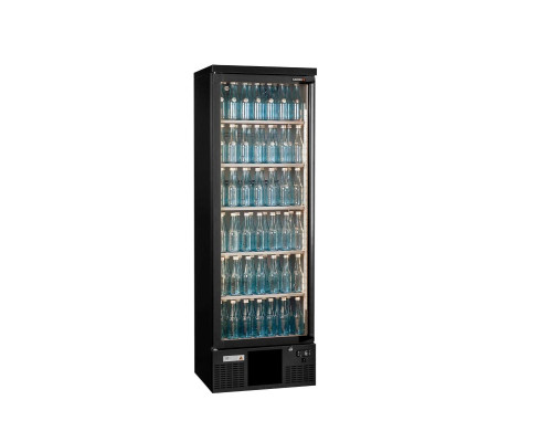 Gamko MG3/300LG Maxiglass Left Hand Hinged Glass Single Door Upright Bottle Cooler, 300 Litres