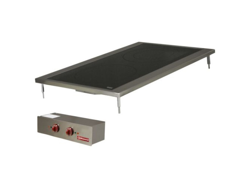 Diamond EDI/2VC4 Electric Vitroceramic Induction 2 Hob Cooker, 4.6kW