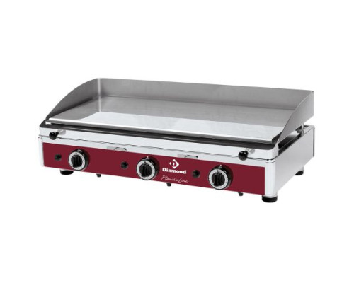 Diamond PLANCHA/3CR-N Smooth Top Gas Chrome Coated Cooking Surface Hot Plate