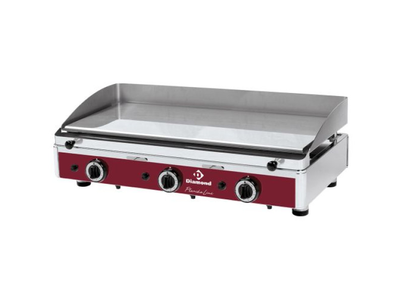 Diamond PLANCHA/3CR-N Smooth Top Gas Chrome Coated Cooking Surface Hot Plate