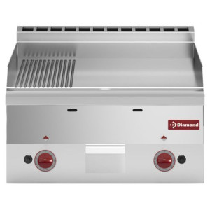 Diamond G60/PM6T-N 2/3 Smooth 1/3 Grooved Gas Chrome Cooking Plate