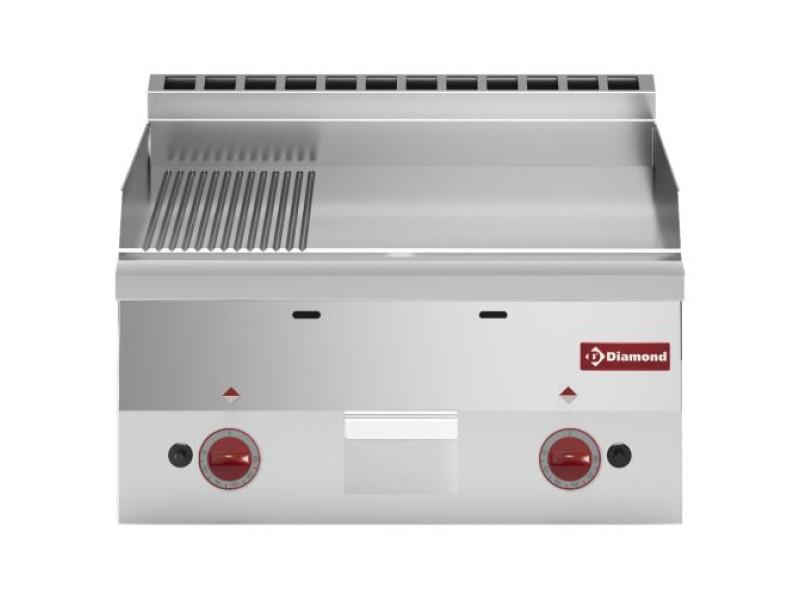 Diamond G60/PM6T-N 2/3 Smooth 1/3 Grooved Gas Chrome Cooking Plate