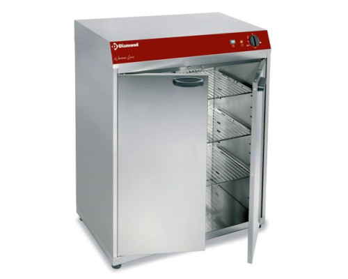Diamond GEMMA120/V 2 Hinged Door Ventilated Hot Cupboard, 120 Plates