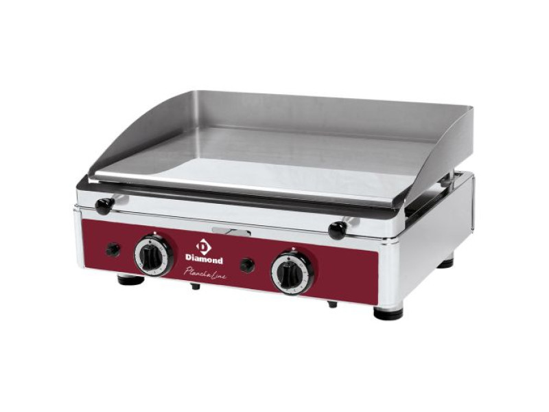 Diamond PLANCHA/2CR-N Smooth Top Gas Chrome Coated Cooking Surface Hot Plate