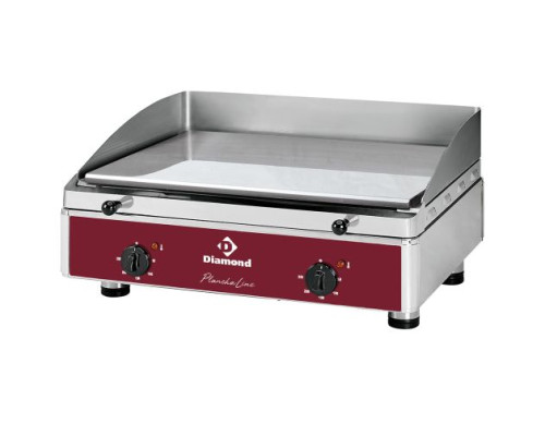 Diamond PLANCHA/2ELCR-N Smooth Top Electric Chrome Coated Cooking Surface Hot Plate