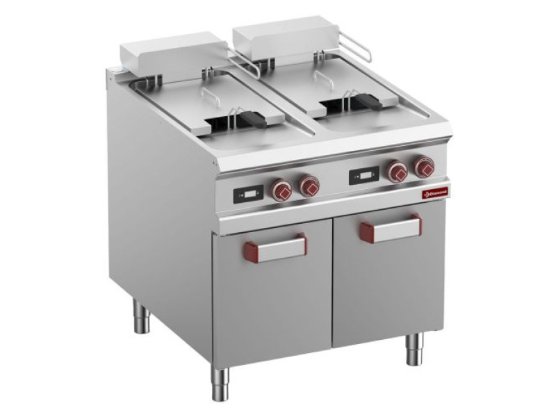 Diamond E9/F36A8-ND Double Basket Freestanding Electric Fryer On Neutral Closed Cupboard, 32kW