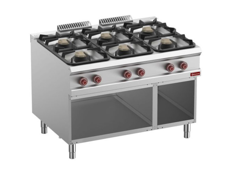 Diamond G9/6BA12-N 6 Burner Gas Range On Open Cupboard