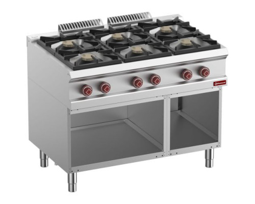 Diamond G7/6BA11-RN 6 Burner Gas Range On Open Cupboard
