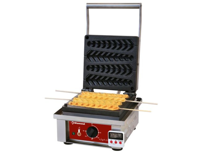 Diamond GE-4X/EN Electrical Waffle Iron With Timer, 4 Piece Capacity
