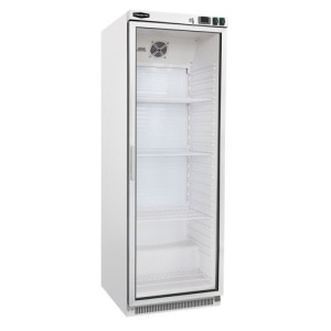 Sterling Pro Cobus SPF400G Single Door White Glass Door Upright Freezer, 360 Litres