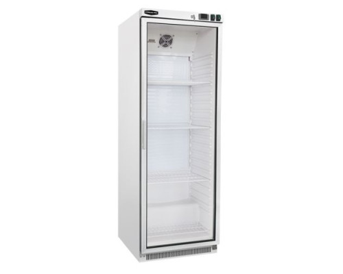Sterling Pro Cobus SPF400G Single Door White Glass Door Upright Freezer, 360 Litres