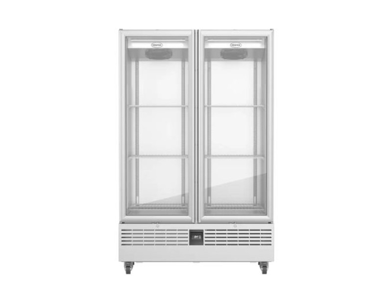 Foster FSL800G/11-318 Slimline Double Glass Door Refrigerated Upright Display Cabinet, 800 Litres