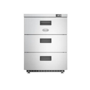 Foster HR150/3D/13-106 3 Drawer Undercounter Cabinet Refrigerator, 150 Litres