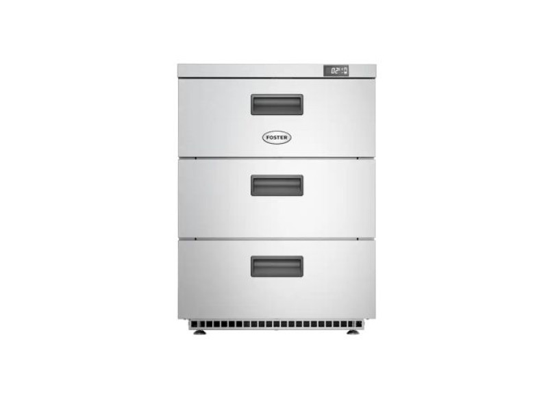 Foster HR150/3D/13-106 3 Drawer Undercounter Cabinet Refrigerator, 150 Litres