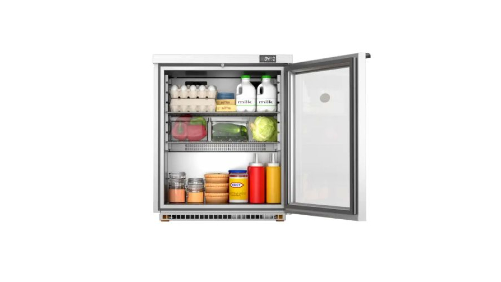 Foster HR200G/13-114 Single Glass Door Undercounter Cabinet Display Refrigerator, 200 Litres