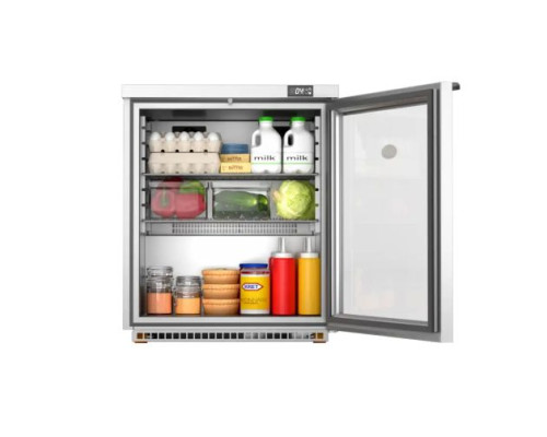 Foster HR200G/13-114 Single Glass Door Undercounter Cabinet Display Refrigerator, 200 Litres
