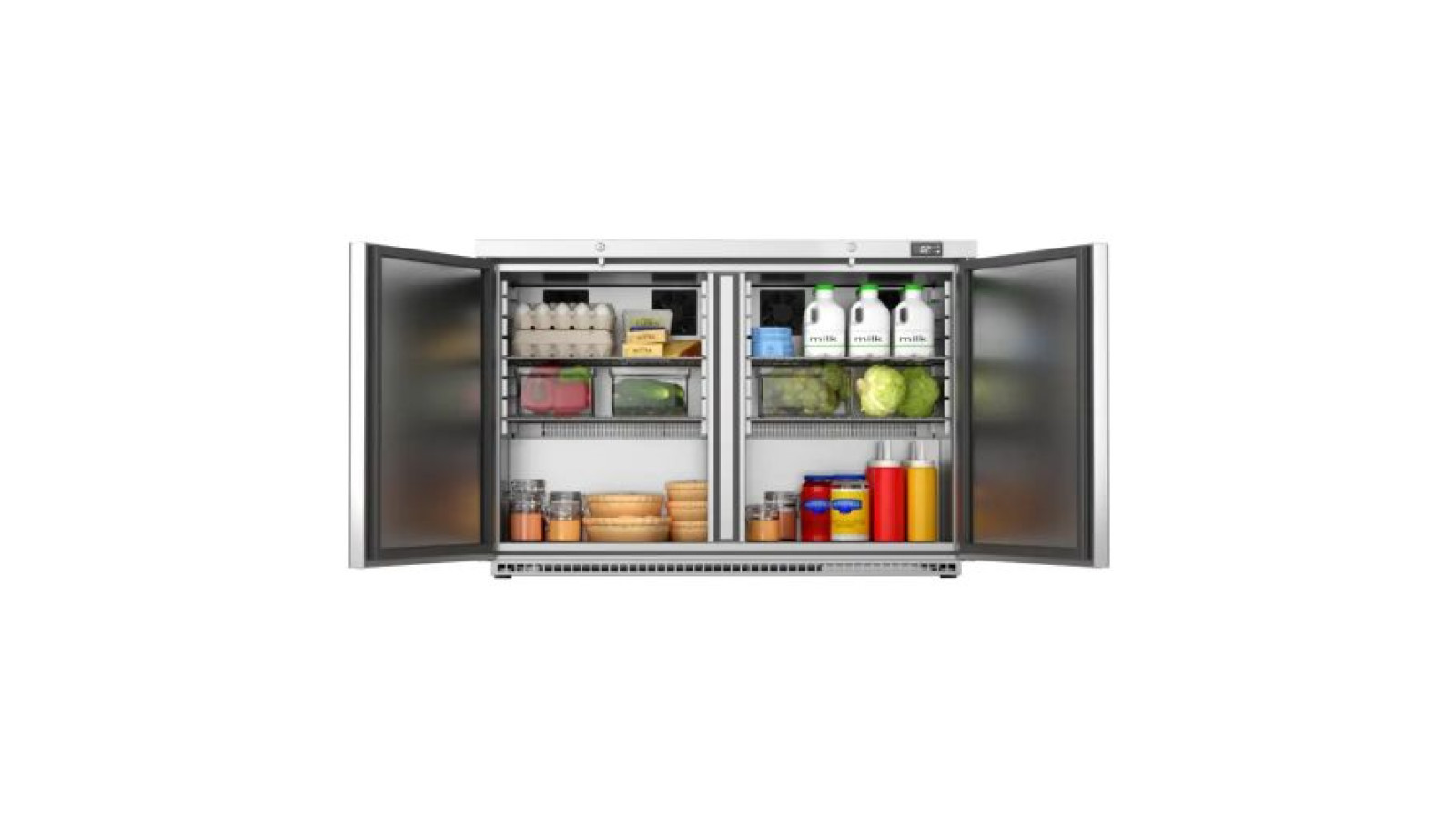 Foster HR360/13-117 Double Door Undercounter Cabinet Refrigerator, 360 Litres