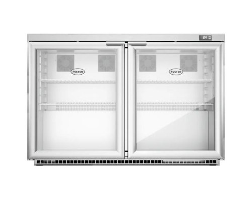 Foster HR360G/13-120 Double Glass Door Undercounter Cabinet Display Refrigerator, 360 Litres