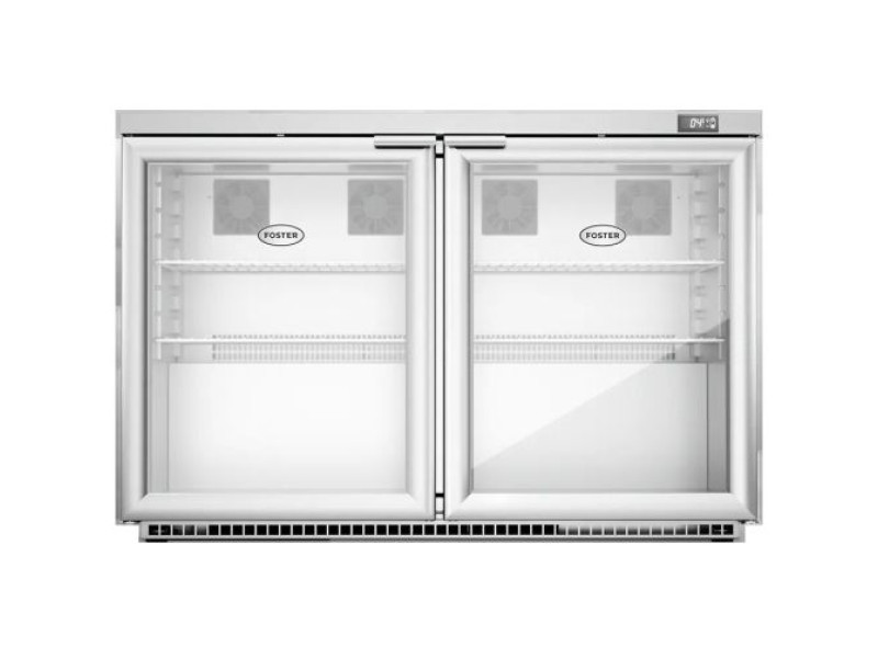 Foster HR360G/13-120 Double Glass Door Undercounter Cabinet Display Refrigerator, 360 Litres