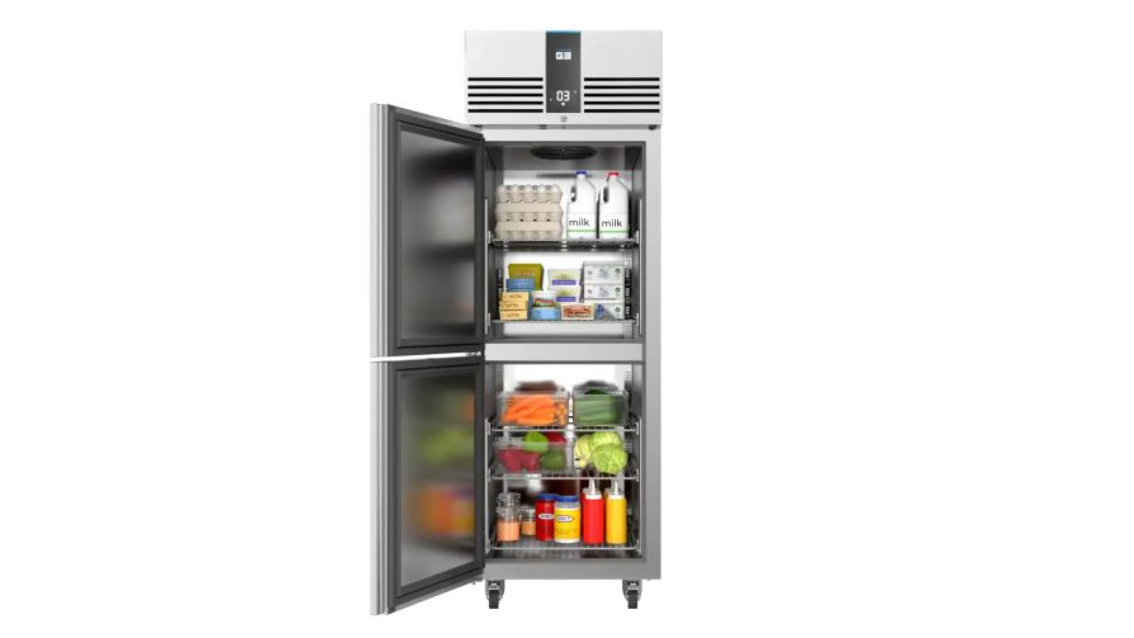 Foster EP700H2/41-299 EcoPro G3 Half Door Refrigerated Upright Cabinet, 600 Litres