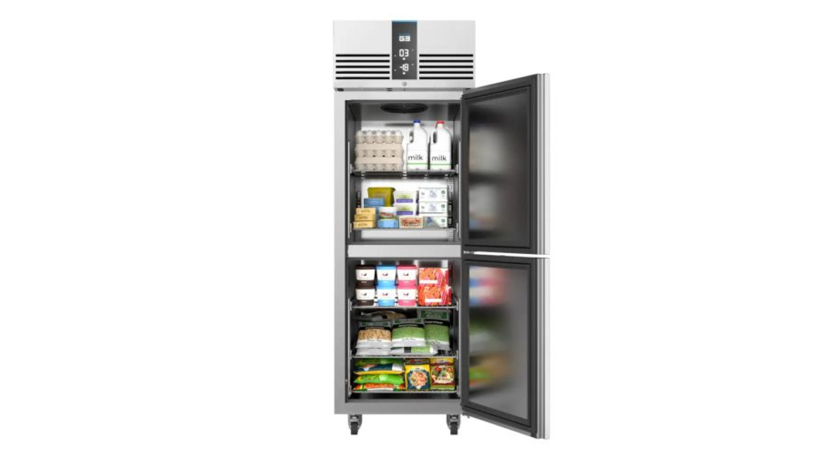 Foster EP700HL/41-697 EcoPro G3 Half Door Dual Temperature Upright Cabinet, 270 Litres