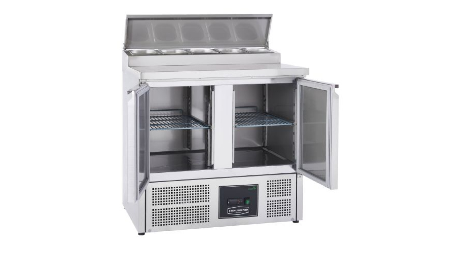 Sterling Pro Cobus SPU200PZ 2 Door Pizza Preparation Counter 5 X GN1/6, 240 Litres