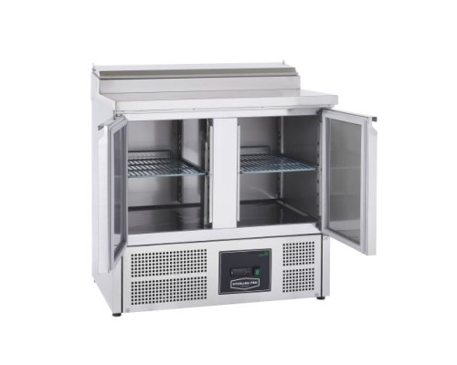 Sterling Pro Cobus SPU200PZ 2 Door Pizza Preparation Counter 5 X GN1/6, 240 Litres