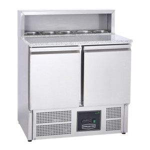 Sterling Pro Cobus SPU902PZ 2 Door Pizza Counter Granite Top 5 X GN1/6, 240 Litres