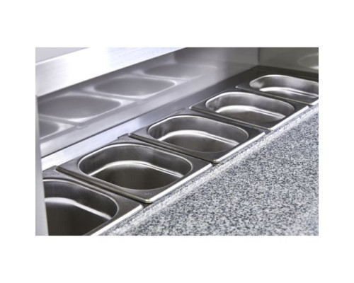 Sterling Pro Cobus SPU902PZ 2 Door Pizza Counter Granite Top 5 X GN1/6, 240 Litres
