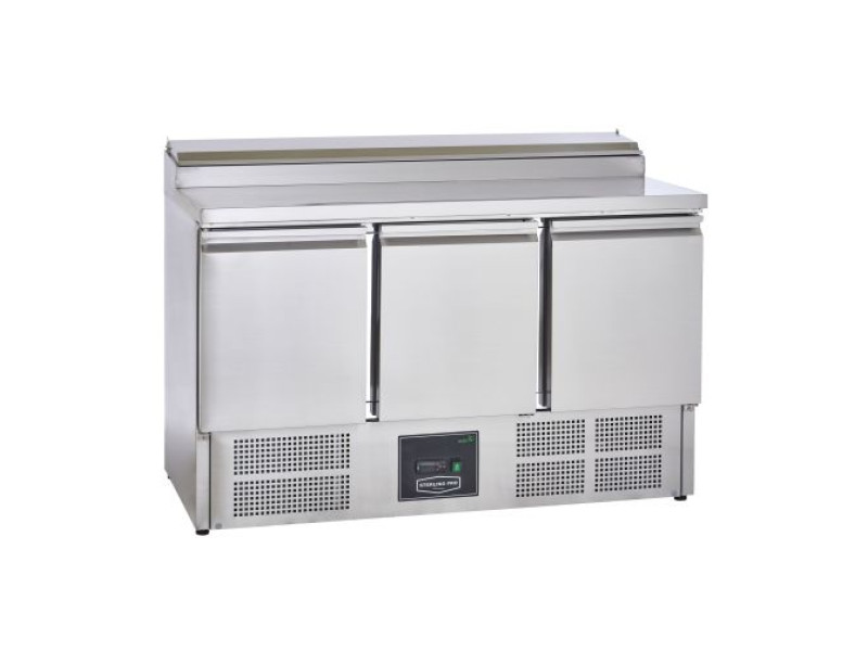 Sterling Pro Cobus SPU300PZ 3 Door Preparation Counter 8 X GN1/6, 392 Litres