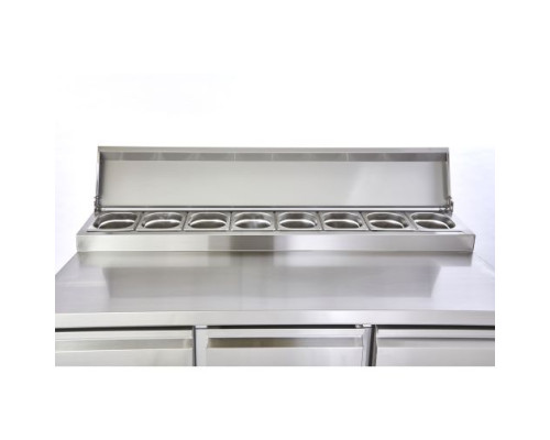 Sterling Pro Cobus SPU300PZ 3 Door Preparation Counter 8 X GN1/6, 392 Litres