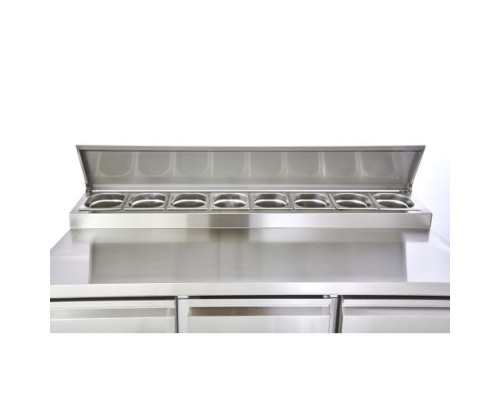 Sterling Pro Cobus SPU300PZ 3 Door Preparation Counter 8 X GN1/6, 392 Litres