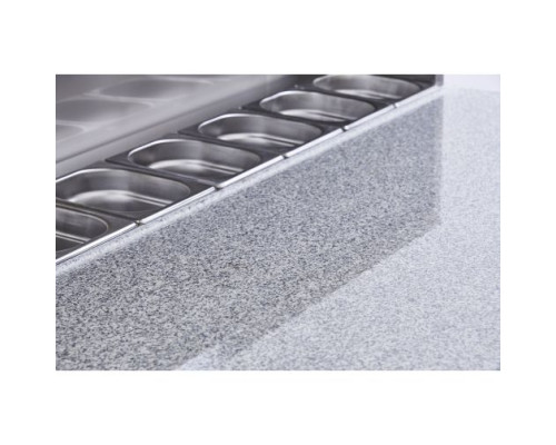 Sterling Pro Cobus SPU903PZ 3 Door Pizza Counter Granite Top 8 X GN1/6, 402 Litres