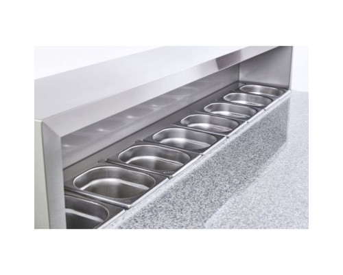 Sterling Pro Cobus SPU903PZ 3 Door Pizza Counter Granite Top 8 X GN1/6, 402 Litres