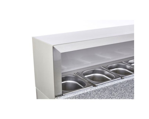 Sterling Pro Cobus SPU903PZ 3 Door Pizza Counter Granite Top 8 X GN1/6, 402 Litres