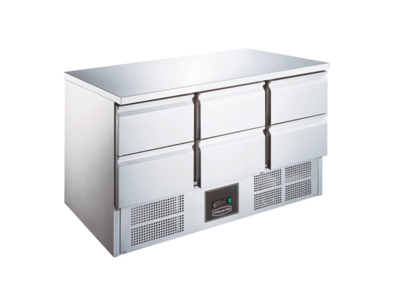Sterling Pro Cobus SPU303-6D 6 Drawer Undermounted Counter, 368 Litres