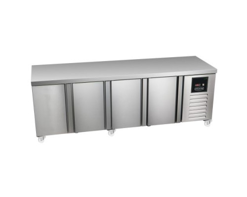 Sterling Pro Green SPI-7-225-40-NS 4 Door Fridge Counter Plain Top, 615 Litres