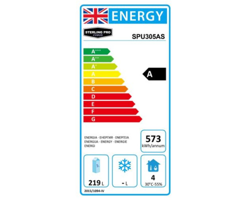 Sterling Pro Cobus SPU305AS A-Energy Rated Three Door Undermounted Counter, 368 Litres