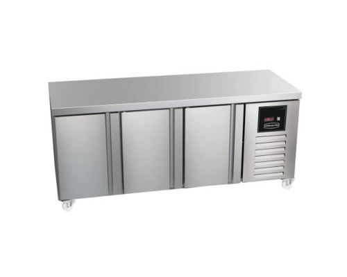 Sterling Pro Green SPI-7-180-30-NS 3 Door Counter Fridge Plain Top, 452 Litres
