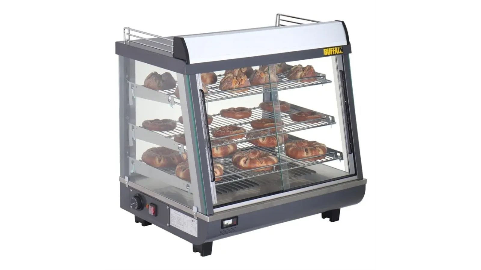 Buffalo Front and Rear Door Heated Merchandiser 96Ltr