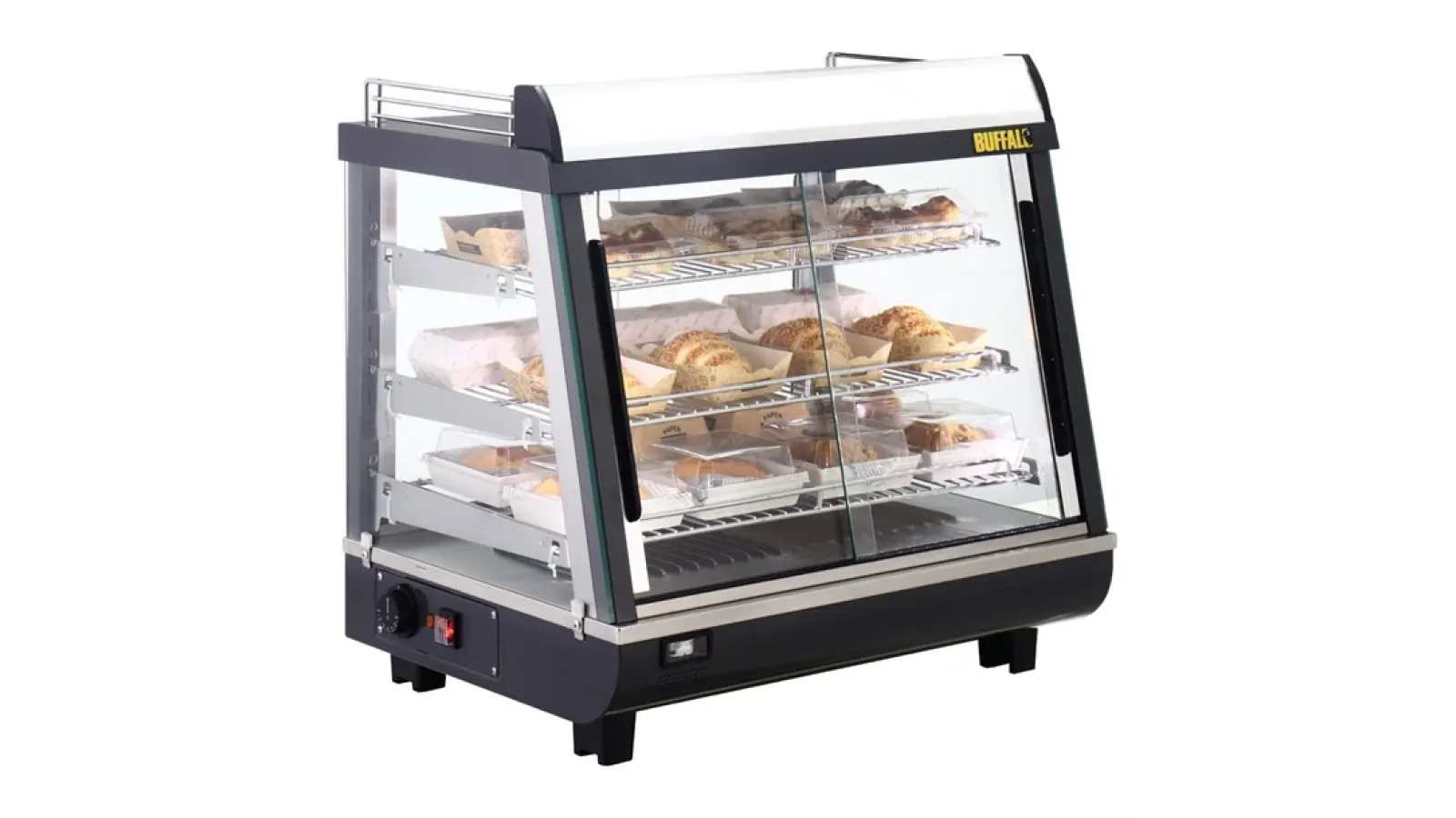 Buffalo Front and Rear Door Heated Merchandiser 96Ltr